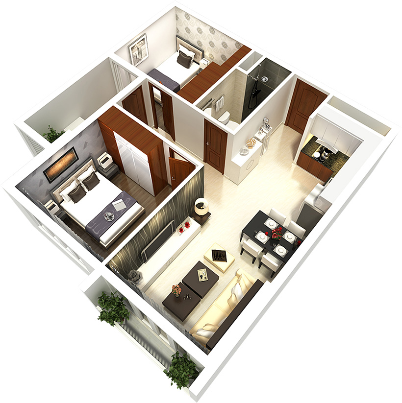 Căn hộ A1 59.84 m²